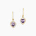 Boucles D'oreilles Pendantes Rosaline Or Jaune Amethyste Et Oxyde - Pendantes Femme | Marc Orian