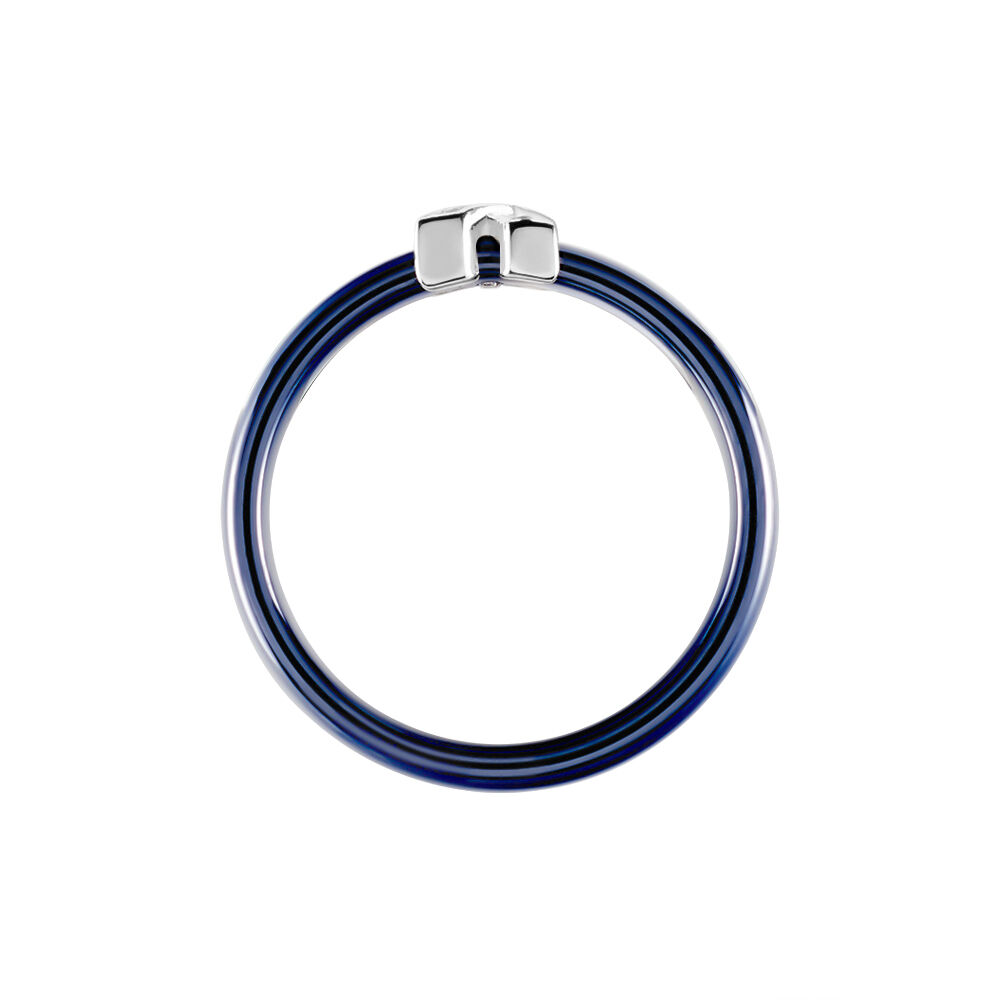 Bague Edwin Argent Blanc Céramique Oxyde - Bagues avec pierre Femme | Marc Orian