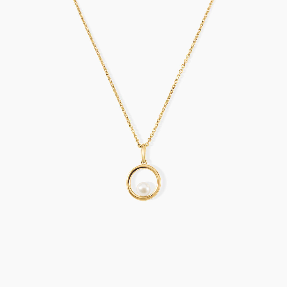 Pendentif Imelie Argent Dor&eacute; A L'Or 750/1000 Perle De Culture - Bijoux fantaisie Femme | Marc Orian
