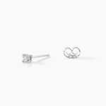 Boucles D'oreilles Puces Aphrodite Or Blanc Diamant - Puces Famille | Marc Orian
