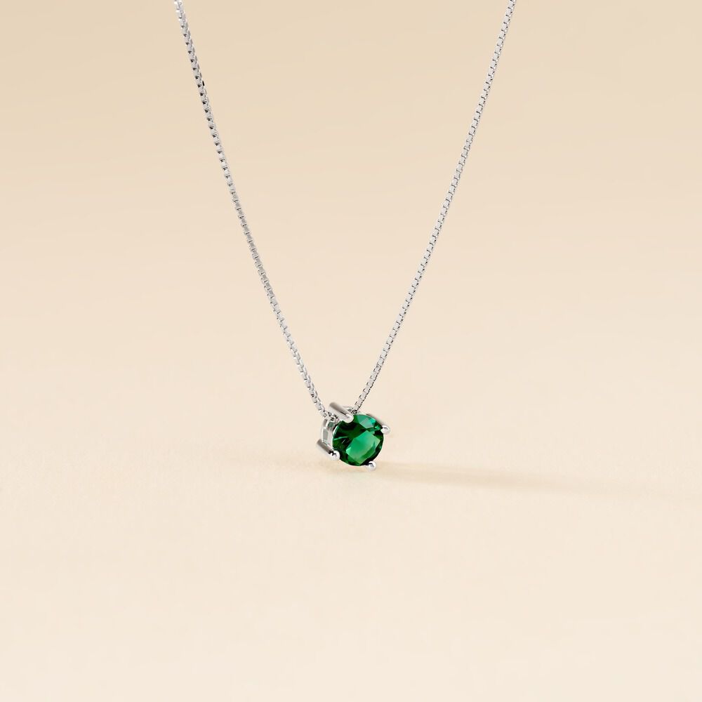 Collier Solitaire Argent Blanc Rio Santa Teresa Oxyde De Zirconium - Colliers solitaires Femme | Marc Orian