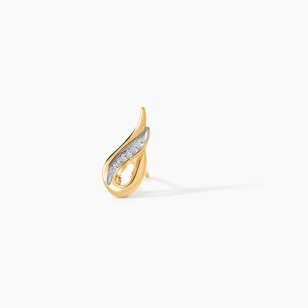 Boucles D'oreilles Puces Anila Gouttes Or Bicolore - Puces Femme | Marc Orian