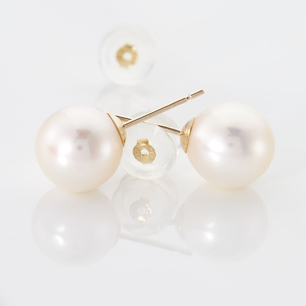 Boucles D'oreilles Puces Suki Or Jaune Perle De Culture - Boucles d'oreilles mariage Femme | Marc Orian