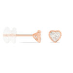 Boucles D'oreilles Puces Kadidjatou Or Rose Oxyde De Zirconium - Puces Famille | Marc Orian