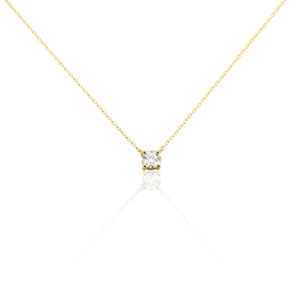 Collier Or Jaune Aphrodite Diamant - Colliers solitaires Femme | Marc Orian
