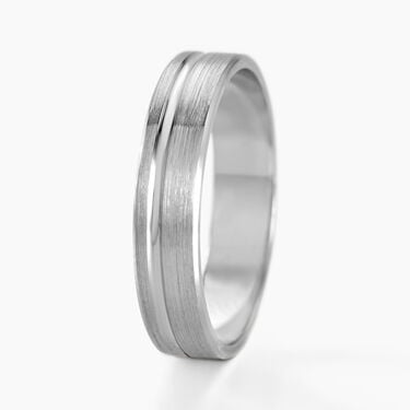 Alliance Abygail Ruban Plat Argent Blanc