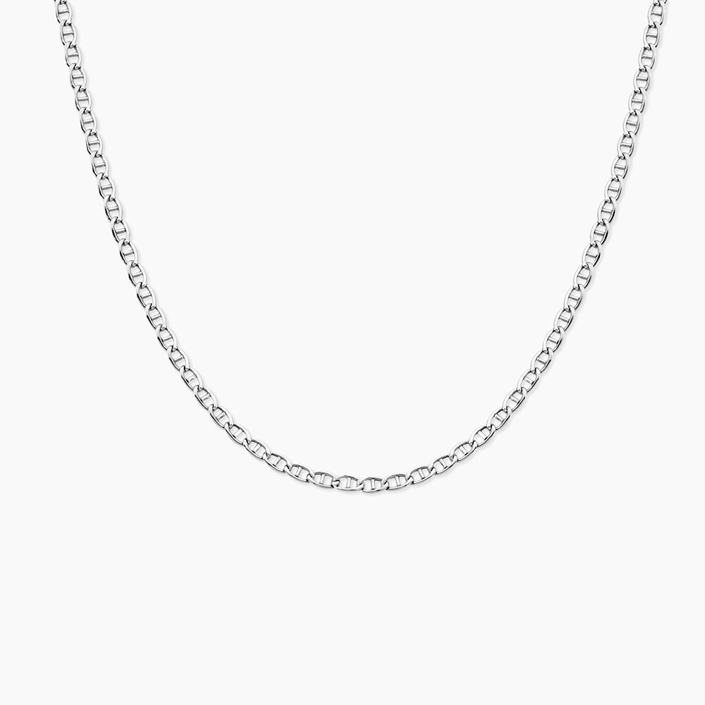 Cha&icirc;ne Capucin Or Blanc Maille Marine Plate - Chaines Femme | Marc Orian