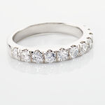 Demi Alliance Pristina Or Blanc Diamant Synth&eacute;tique - Alliances avec pierres Femme | Marc Orian