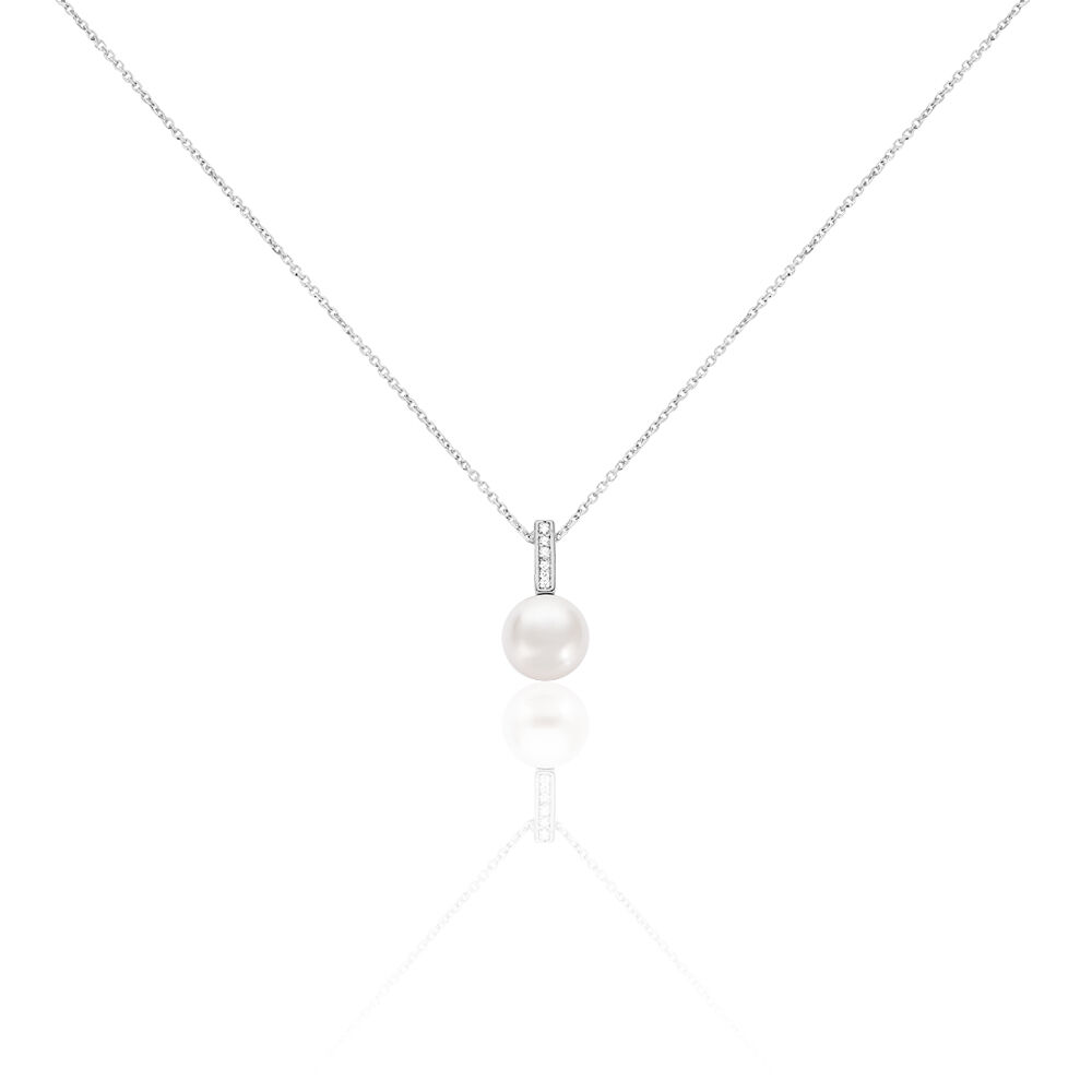 Collier Marla Argent Blanc Perle De Culture Et Oxyde De Zirconium - Colliers avec pierres Femme | Marc Orian