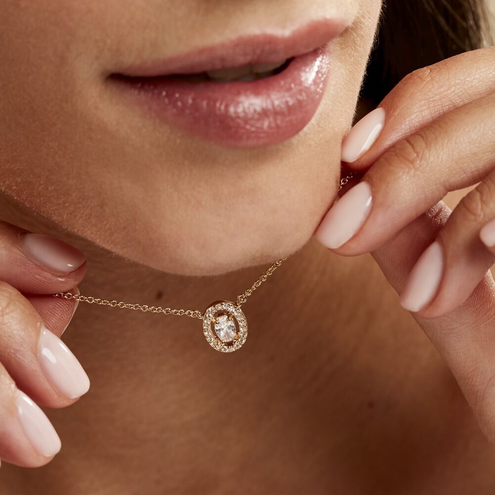 Collier Classical Plaqué Or Jaune Oxyde De Zirconium - Colliers avec pierres Femme | Marc Orian