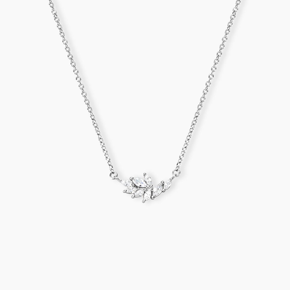 Collier Anastasya Argent Blanc Oxyde De Zirconium - Colliers avec pierres Femme | Marc Orian