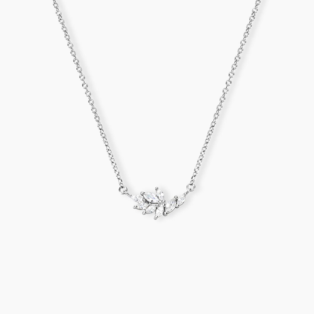 Collier Anastasya Argent Blanc Oxyde De Zirconium - Colliers avec pierres Femme | Marc Orian