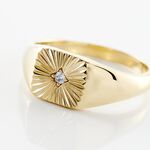 Chevaliere Plaqu&eacute; Or Erditse Oxyde De Zirconium - Bijoux fantaisie Femme | Marc Orian