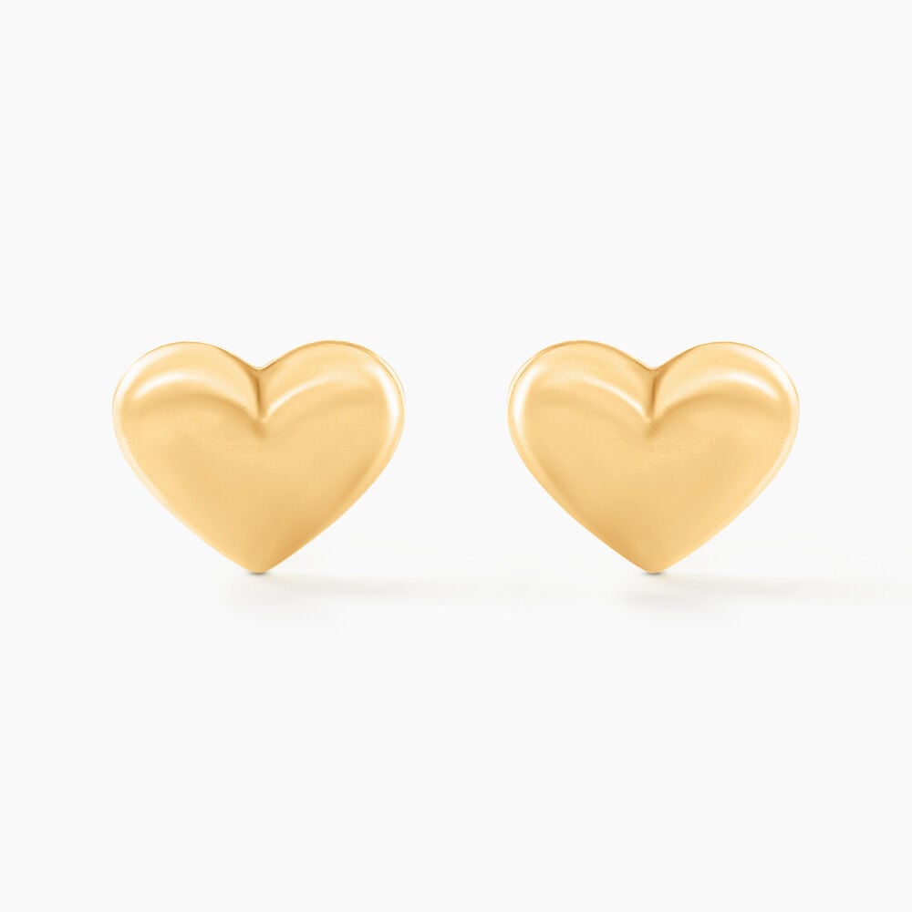 Boucles D'oreilles Puces Aricia Coeur Or Jaune - Puces Enfant | Marc Orian