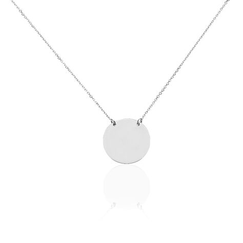 Collier Helenia Pastille Gravable Or Blanc - Colliers Enfant | Marc Orian