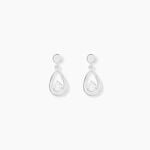 Boucles D'oreilles Pendantes Phaenna Or Blanc Oxyde De Zirconium - Pendantes Femme | Marc Orian