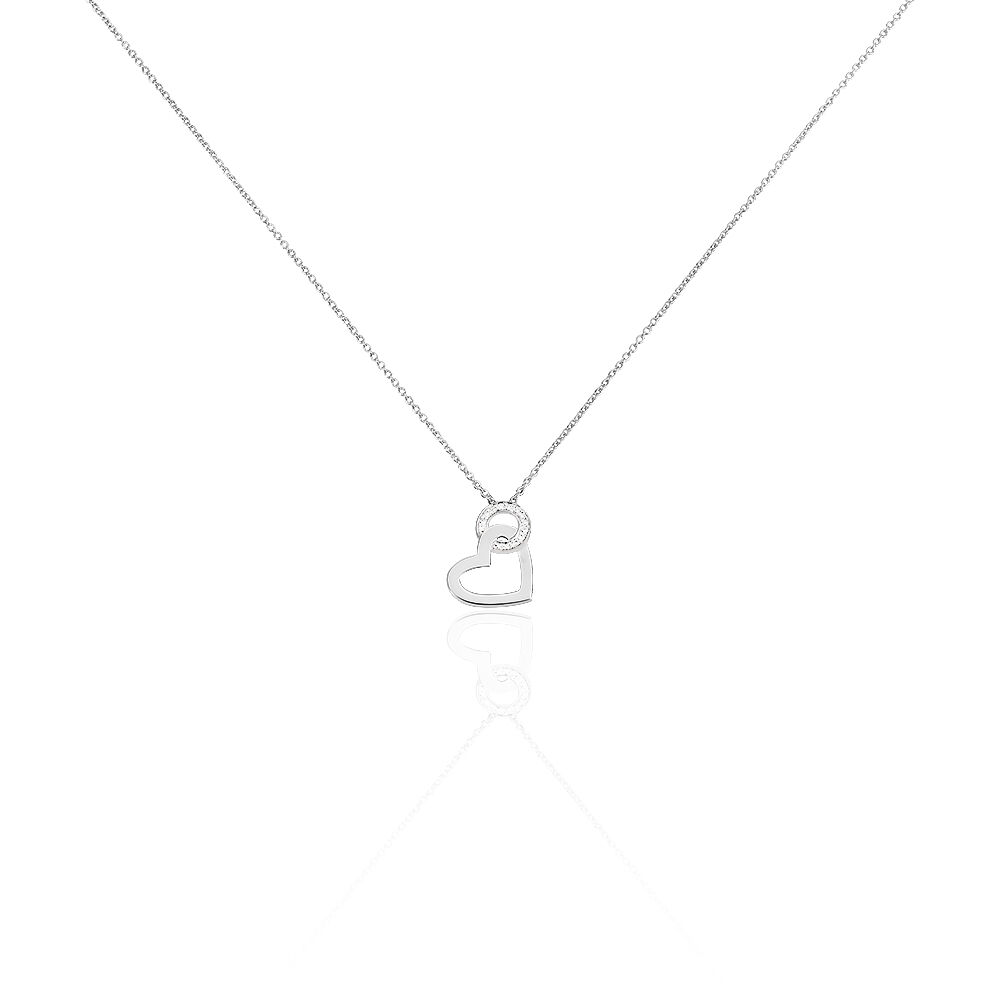 Collier Melesine Or Blanc Diamant - Colliers avec pierres Femme | Marc Orian