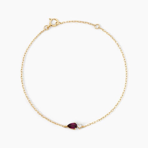 Bracelet Lylia Or Jaune Rhodolite Oxyde De Zirconium - Bracelets cha&icirc;nes Femme | Marc Orian