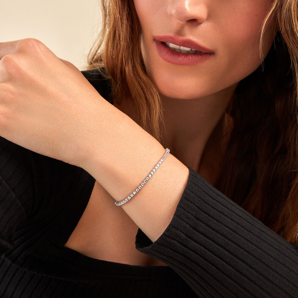 Bracelet Rio Tennis Argent Blanc Oxyde De Zirconium - Bracelets chaînes Femme | Marc Orian
