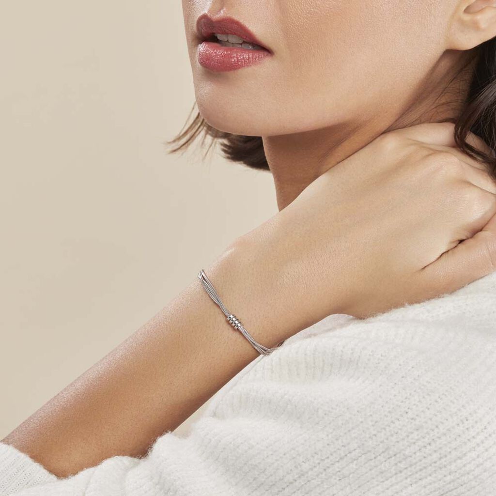 Bracelet Amaryllis Argent Blanc -  Femme | Marc Orian