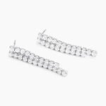 Boucles D'oreilles Pendantes Louann Argent Blanc Oxyde De Zirconium - Pendantes Femme | Marc Orian