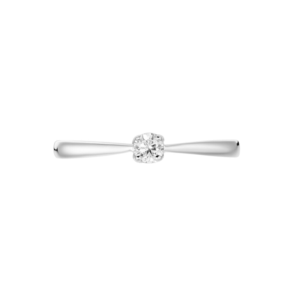 Bague Solitaire Vicoeuria Or Blanc Diamant - Bagues Solitaire Femme | Marc Orian