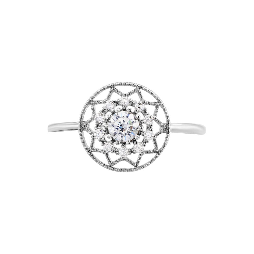 Bague Cassandria Argent Blanc Oxyde De Zirconium - Bagues avec pierre Femme | Marc Orian