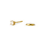 Boucles D'oreilles Puces Clavie Or Jaune Diamant - Puces Femme | Marc Orian