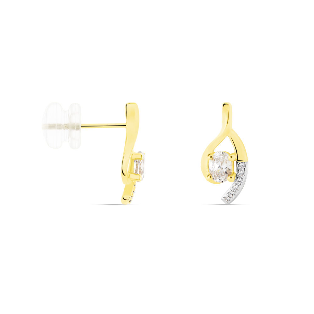 Boucles D'oreilles Sagesse Or Jaune Oxyde Oxyde - Puces Femme | Marc Orian