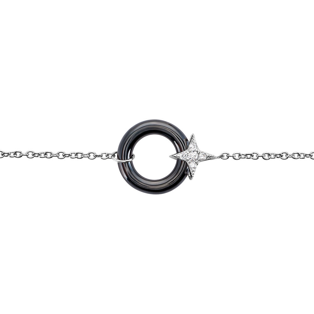 Bracelet Merelle Argent Blanc C&eacute;ramique Oxyde De Zirconium - Bracelets fantaisie Femme | Marc Orian