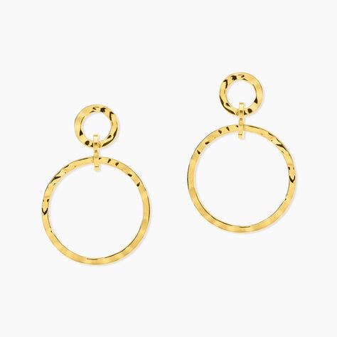 Boucles D'oreilles Pendantes Oia Acier Jaune - Pendantes Femme | Marc Orian