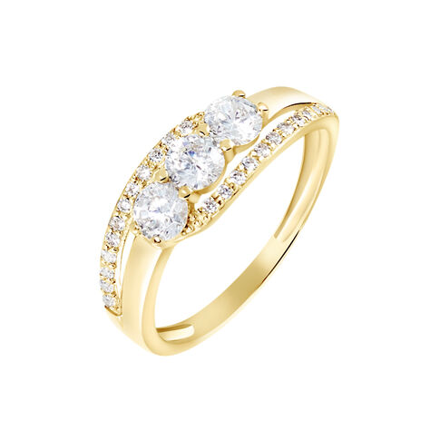 Bague Comete Or Jaune Oxyde De Zirconium - Bagues fiançailles Femme | Marc Orian