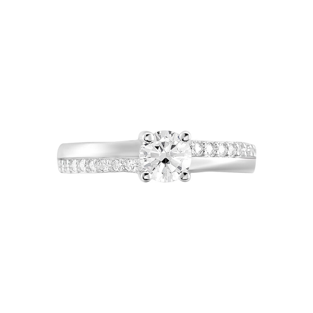 Bague Mayssara Argent Blanc Oxyde De Zirconium - Bagues avec pierre Femme | Marc Orian