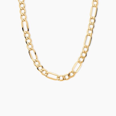 Collier Or Jaune Maille Altern&eacute;e - Chaines Homme | Marc Orian