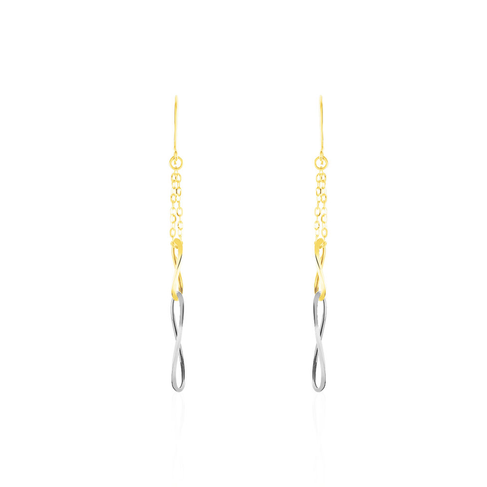 Boucles D'oreilles Pendantes Benedicte Or Bicolore - Pendantes Femme | Marc Orian