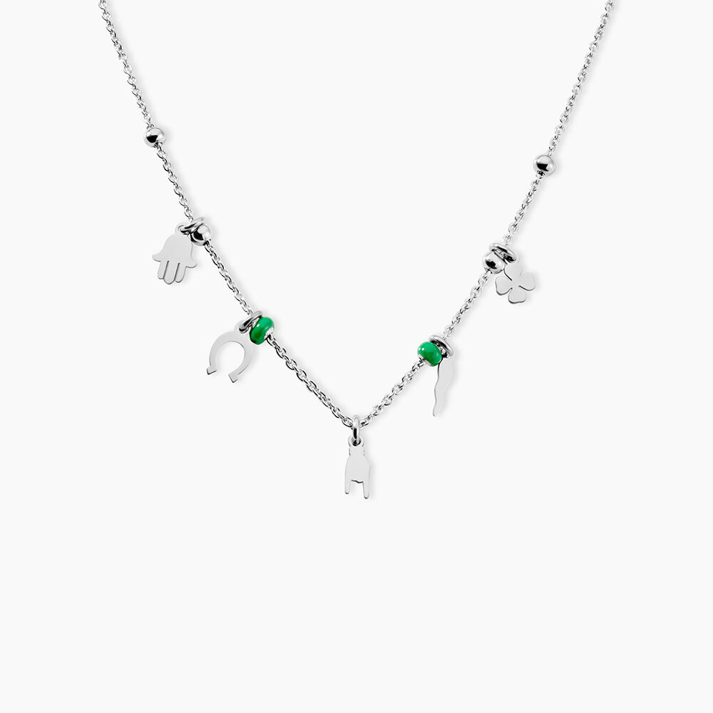 Collier Suzanna Argent Blanc - Colliers fantaisie Femme | Marc Orian