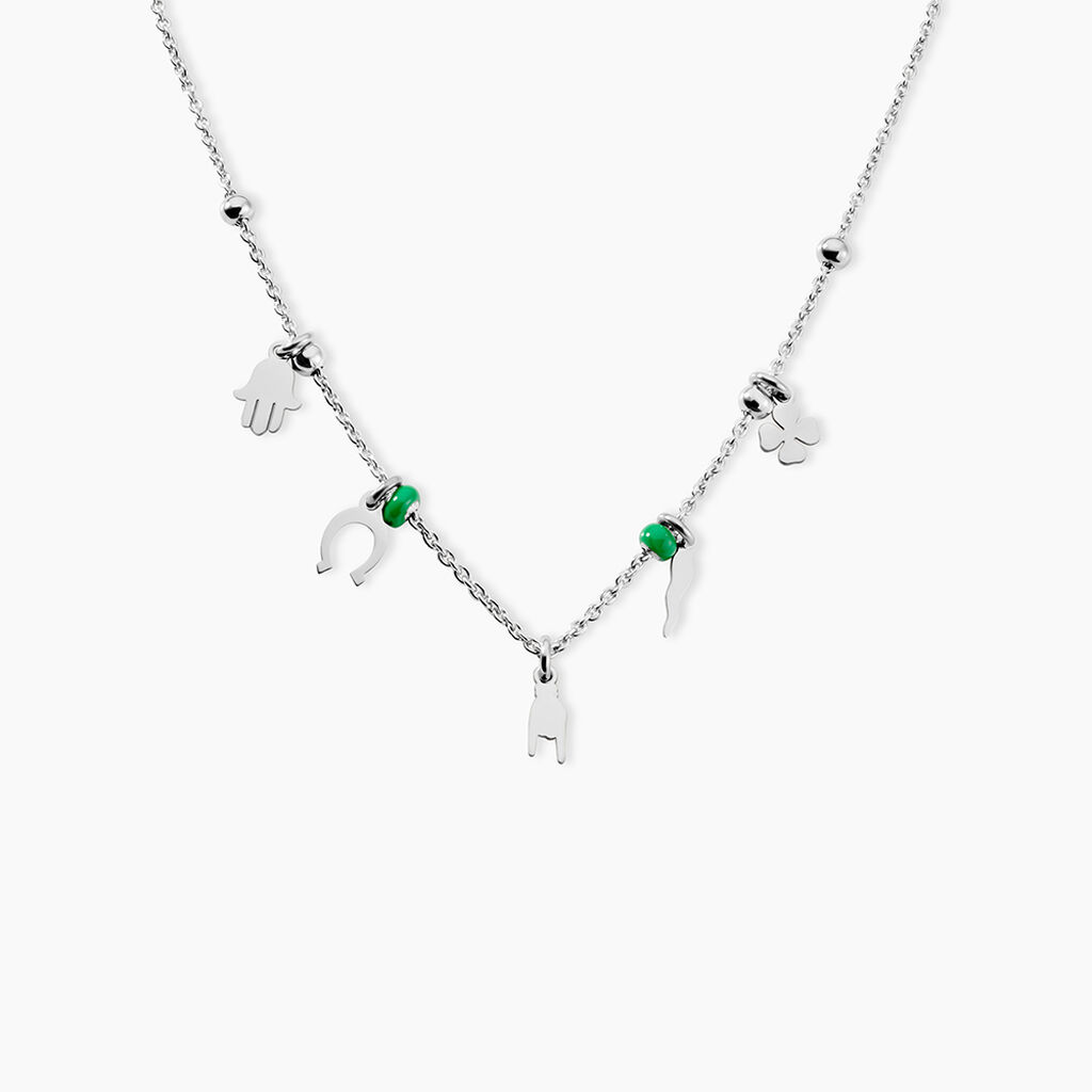 Collier Suzanna Argent Blanc - Colliers fantaisie Femme | Marc Orian