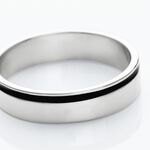 Alliance Dylis Argent Blanc - Alliances duo Homme | Marc Orian