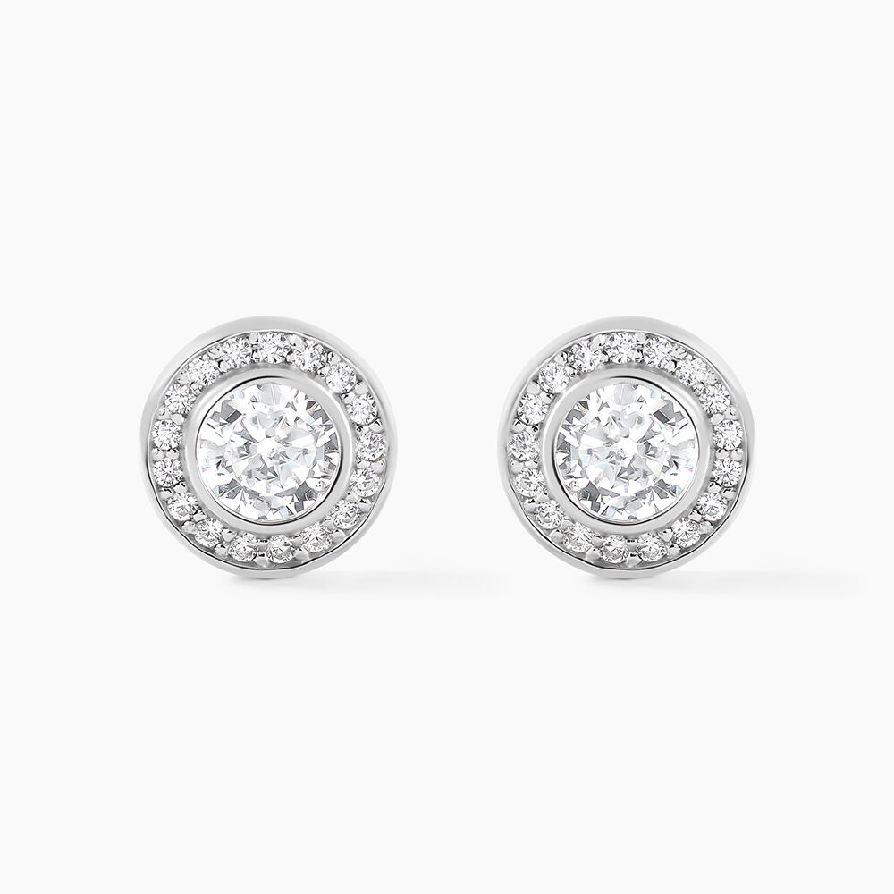Boucles D'oreilles Puces Marquise Argent Blanc Oxyde De Zirconium - Puces Femme | Marc Orian