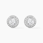 Boucles D'oreilles Puces Marquise Argent Blanc Oxyde De Zirconium - Puces Femme | Marc Orian