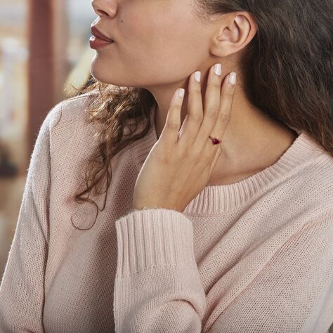Bague Solitaire Heracles Argent Rose Oxyde De Zirconium - Bagues Solitaire Femme | Marc Orian