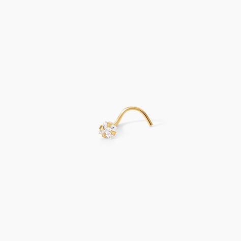 Piercing De Nez Fethi Serti Griffe Or Jaune Oxyde De Zirconium - Piercing Nez Femme | Marc Orian