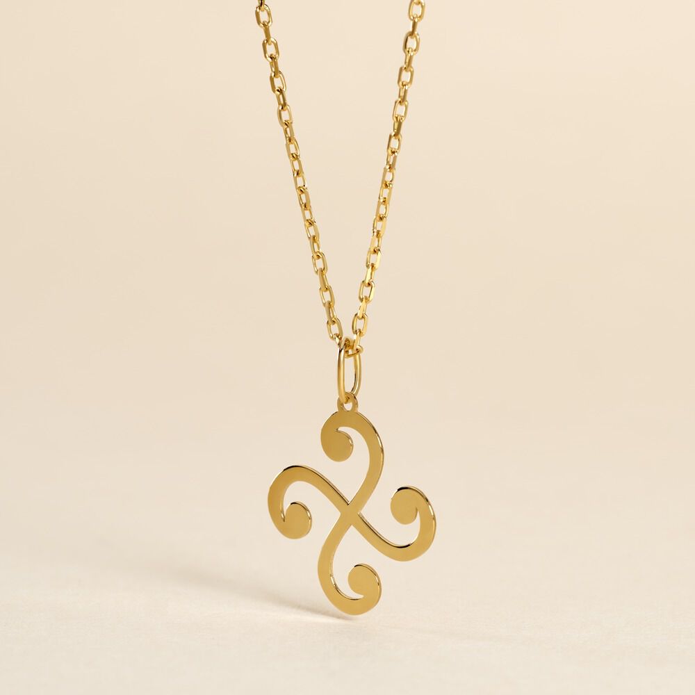 Pendentif Cobeia Croix Basque Or Jaune - Pendentifs Famille | Marc Orian