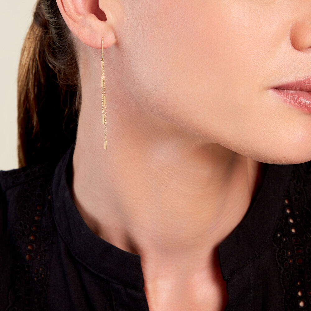 Boucles D'oreilles Pendantes Neos Or Jaune - Pendantes Femme | Marc Orian