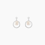Boucles D'oreilles Pendantes Ivana Argent Blanc Perle De Culture - Pendantes Femme | Marc Orian