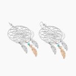 Boucles D'oreilles Pendantes Misalie Argent Blanc - Pendantes Femme | Marc Orian