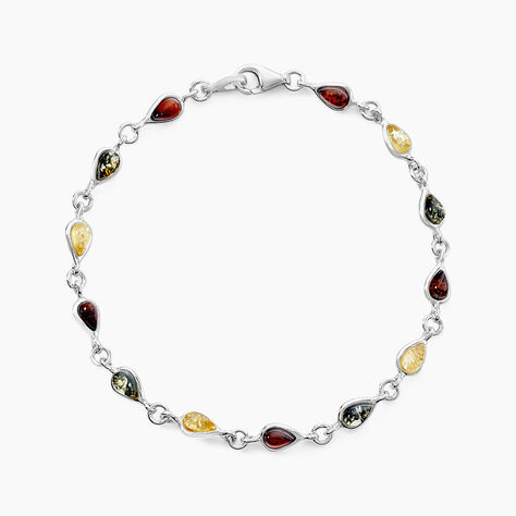 Bracelet Argent Blanc Weronika Ambre - Bracelets chaînes Femme | Marc Orian