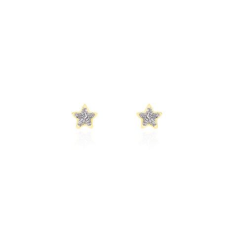 Boucles D'oreilles Puces Chirine Etoile Or Jaune - Puces Enfant | Marc Orian