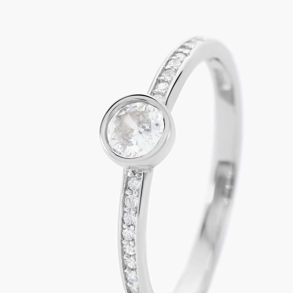 Bague Solitaire Mathylda Argent Blanc Oxyde De Zirconium - Bijoux fantaisie Femme | Marc Orian