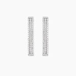 Boucles D'Oreilles Pendantes Serenna Argent Blanc Oxyde De Zirconium - Pendantes Femme | Marc Orian